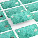 Deep Teal Luxury Pattern - Premium Protective Decal Skin-Kit for the Apple Credit Card