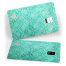 Deep Teal Luxury Pattern - Premium Protective Decal Skin-Kit for the Apple Credit Card