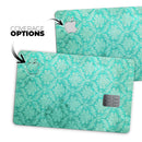 Deep Teal Luxury Pattern - Premium Protective Decal Skin-Kit for the Apple Credit Card