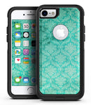 Deep Teal Luxury Pattern - iPhone 7 or 7 Plus Commuter Case Skin Kit