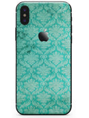 Deep Teal Luxury Pattern - iPhone X Skin-Kit