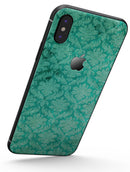 Deep Teal Luxury Pattern - iPhone X Skin-Kit