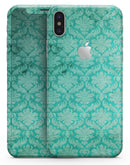 Deep Teal Luxury Pattern - iPhone X Skin-Kit