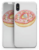Delicious Pink Donut with Sprinkles - iPhone X Skin-Kit