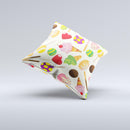 Delish Treats Color Pattern ink-Fuzed Decorative Throw Pillow