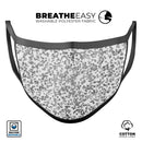 Descending Grayscale Micro Dots  - Made in USA Mouth Cover Unisex Anti-Dust Cotton Blend Reusable & Washable Face Mask with Adjustable Sizing for Adult or Child