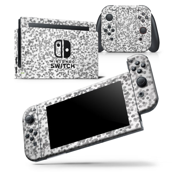 Descending Grayscale Micro Dots  - Skin Wrap Decal for Nintendo Switch Lite Console & Dock - 3DS XL - 2DS - Pro - DSi - Wii - Joy-Con Gaming Controller