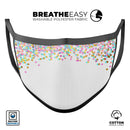 Descending Multicolor Micro Dots - Made in USA Mouth Cover Unisex Anti-Dust Cotton Blend Reusable & Washable Face Mask with Adjustable Sizing for Adult or Child