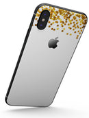 Descending Scattered Golden Micro Dots - iPhone X Skin-Kit