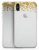 Descending Scattered Golden Micro Dots - iPhone X Skin-Kit