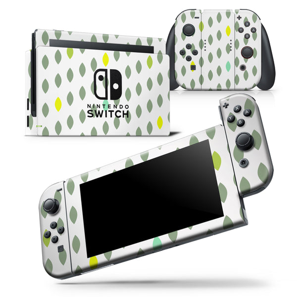 Descending Shades of Green Petals - Skin Wrap Decal for Nintendo Switch Lite Console & Dock - 3DS XL - 2DS - Pro - DSi - Wii - Joy-Con Gaming Controller