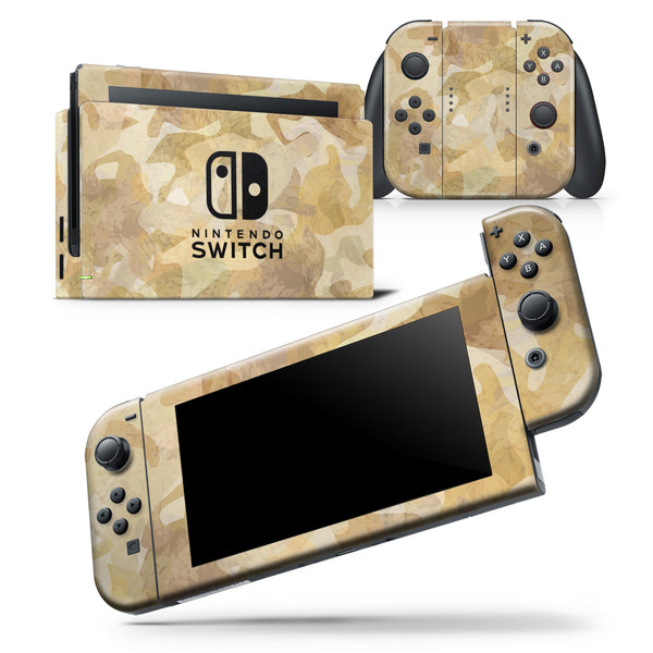 Desert Camouflage V1 - Skin Wrap Decal for Nintendo Switch Lite Console & Dock - 3DS XL - 2DS - Pro - DSi - Wii - Joy-Con Gaming Controller