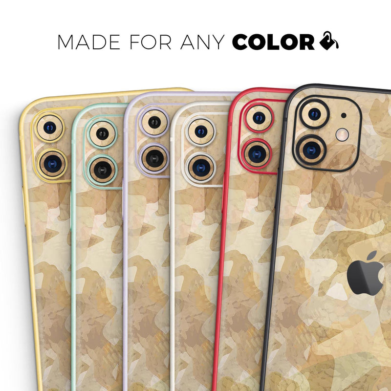 Desert Camouflage V1 - Skin-Kit compatible with the Apple iPhone 13, 13 Pro Max, 13 Mini, 13 Pro, iPhone 12, iPhone 11 (All iPhones Available)