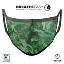 Desert Green Camouflage V2 - Made in USA Mouth Cover Unisex Anti-Dust Cotton Blend Reusable & Washable Face Mask with Adjustable Sizing for Adult or Child