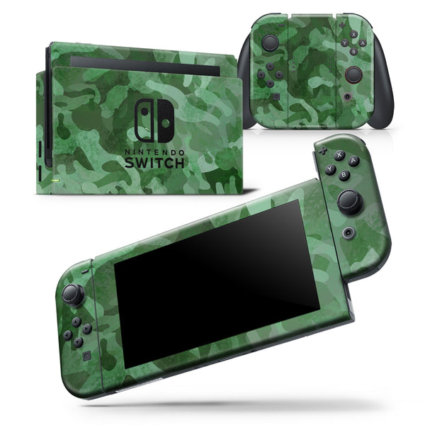 Desert Green Camouflage V2 - Skin Wrap Decal for Nintendo Switch Lite Console & Dock - 3DS XL - 2DS - Pro - DSi - Wii - Joy-Con Gaming Controller