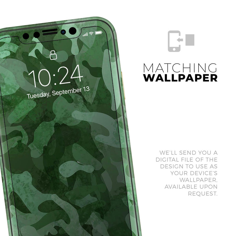 Desert Green Camouflage V2 - Skin-Kit compatible with the Apple iPhone 13, 13 Pro Max, 13 Mini, 13 Pro, iPhone 12, iPhone 11 (All iPhones Available)