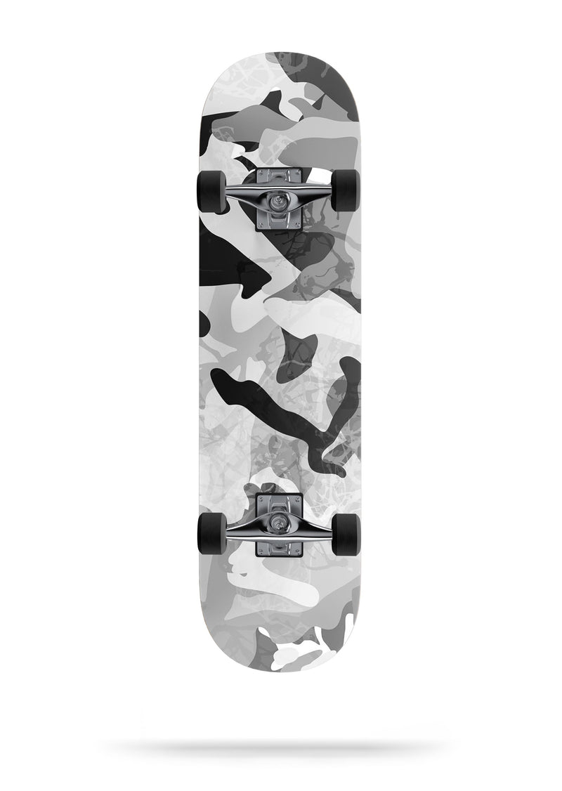 Desert Snow Camouflage V2 - Full Body Skin Decal Wrap Kit for Skateboard Decks