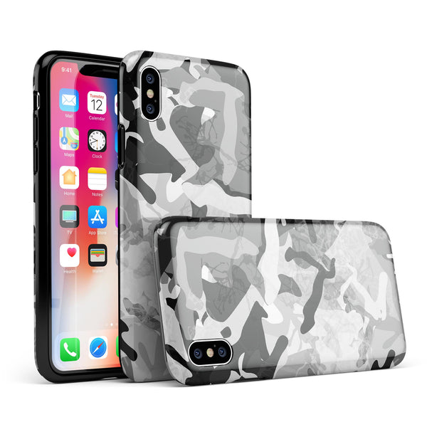 Desert Snow Camouflage V2 - iPhone X Swappable Hybrid Case
