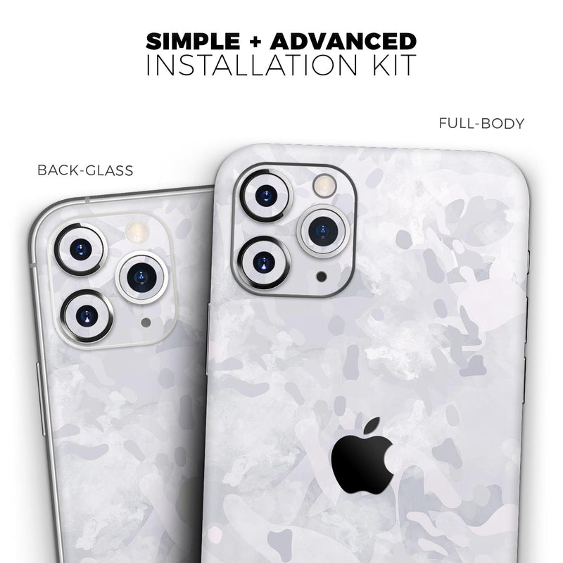 Desert Winter Camouflage V3 - Skin-Kit compatible with the Apple iPhone 13, 13 Pro Max, 13 Mini, 13 Pro, iPhone 12, iPhone 11 (All iPhones Available)