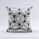 Diamond Pattern ink-Fuzed Decorative Throw Pillow