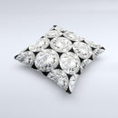 Diamond Pattern ink-Fuzed Decorative Throw Pillow