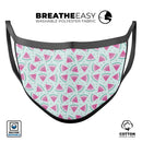 Digital Paper - Watermelon Cocktail-09 - Made in USA Mouth Cover Unisex Anti-Dust Cotton Blend Reusable & Washable Face Mask with Adjustable Sizing for Adult or Child