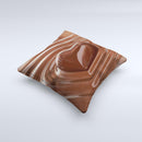 Dipped Chocolate Heart ink-Fuzed Decorative Throw Pillow