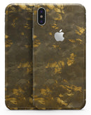 Dirt Covered Golden Plate - iPhone X Skin-Kit