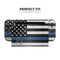 Distressed Wood Patriotic American Flag with Thin Blue Line - Skin Wrap Decal for Nintendo Switch Lite Console & Dock - 3DS XL - 2DS - Pro - DSi - Wii - Joy-Con Gaming Controller