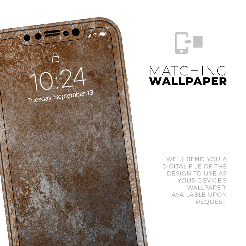 Distressed Silver Texture v10 - Skin-Kit compatible with the Apple iPhone 13, 13 Pro Max, 13 Mini, 13 Pro, iPhone 12, iPhone 11 (All iPhones Available)