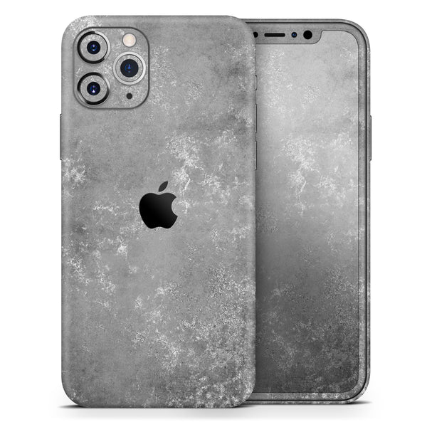 Distressed Silver Texture v13 - Skin-Kit compatible with the Apple iPhone 13, 13 Pro Max, 13 Mini, 13 Pro, iPhone 12, iPhone 11 (All iPhones Available)