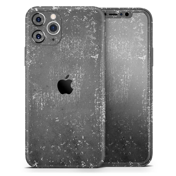Distressed Silver Texture v14 - Skin-Kit compatible with the Apple iPhone 13, 13 Pro Max, 13 Mini, 13 Pro, iPhone 12, iPhone 11 (All iPhones Available)