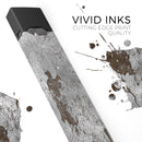 Distressed Silver Texture v16 - Premium Decal Protective Skin-Wrap Sticker compatible with the Juul Labs vaping device