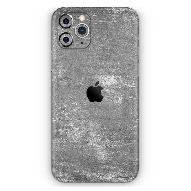 Distressed Silver Texture v7 - Skin-Kit compatible with the Apple iPhone 13, 13 Pro Max, 13 Mini, 13 Pro, iPhone 12, iPhone 11 (All iPhones Available)