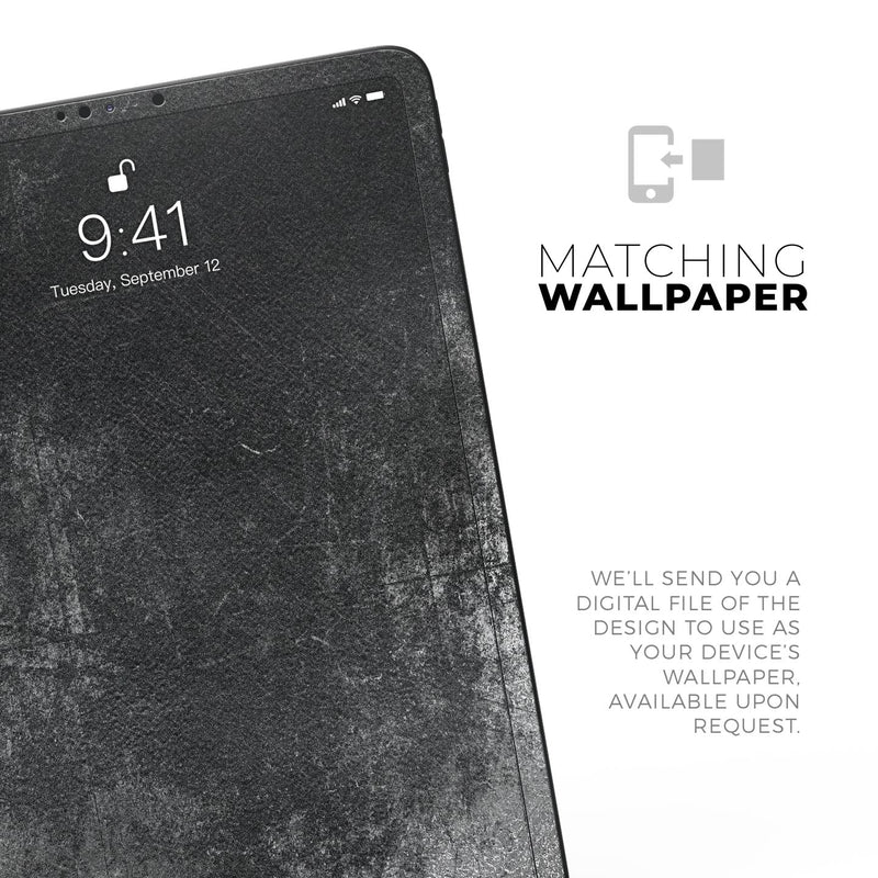 Distressed Silver Texture v8 - Full Body Skin Decal for the Apple iPad Pro 12.9", 11", 10.5", 9.7", Air or Mini (All Models Available)