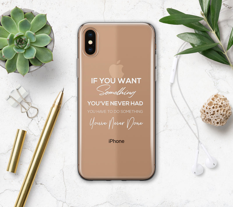 Do Something Different - Crystal Clear Hard Case for the iPhone XS MAX, XS & More (ALL AVAILABLE)