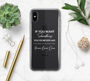 Do Something Different - Crystal Clear Hard Case for the iPhone XS MAX, XS & More (ALL AVAILABLE)