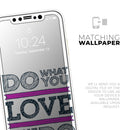 Do What You Love What You Do Pink V2  - Protective Skin Wrap & Decal – Compatible with iPhone SE to iPhone 17 Pro Max (All Models)