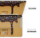 Donut Worry Be Happy - Skin Decal Wrap Kit Compatible with the Apple MacBook Pro, Pro with Touch Bar or Air (11", 12", 13", 15" & 16" - All Versions Available)