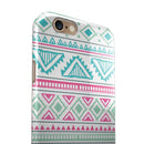 Doodle Aztec Pattern iPhone 6/6s or 6/6s Plus 2-Piece Hybrid INK-Fuzed Case