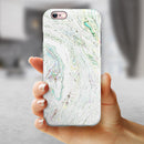 Dotted Mixtured Textured Marble iPhone 6/6s or 6/6s Plus 2-Piece Hybrid INK-Fuzed Case