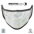 Dotted Mixtured Textured Marble - Made in USA Mouth Cover Unisex Anti-Dust Cotton Blend Reusable & Washable Face Mask with Adjustable Sizing for Adult or Child