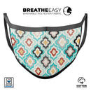 Dotted Moroccan pattern - Made in USA Mouth Cover Unisex Anti-Dust Cotton Blend Reusable & Washable Face Mask with Adjustable Sizing for Adult or Child