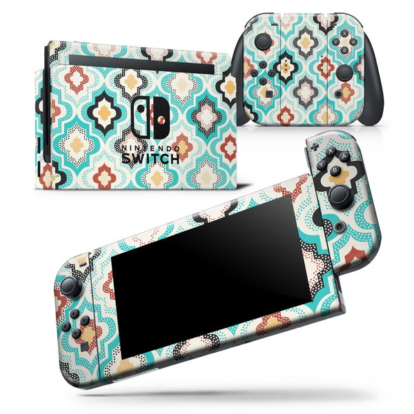 Dotted Moroccan pattern - Skin Wrap Decal for Nintendo Switch Lite Console & Dock - 3DS XL - 2DS - Pro - DSi - Wii - Joy-Con Gaming Controller