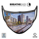 Downtown LA Life - Made in USA Mouth Cover Unisex Anti-Dust Cotton Blend Reusable & Washable Face Mask with Adjustable Sizing for Adult or Child