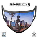 Downtown LA Life V2 - Made in USA Mouth Cover Unisex Anti-Dust Cotton Blend Reusable & Washable Face Mask with Adjustable Sizing for Adult or Child