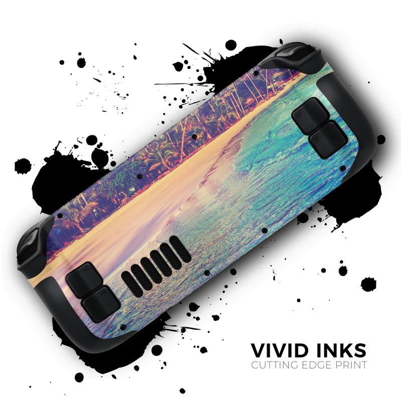 Dreamy Beach // Full Body Skin Decal Wrap Kit for the Steam Deck handheld gaming computer