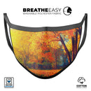 Dreamy Fall Walk - Made in USA Mouth Cover Unisex Anti-Dust Cotton Blend Reusable & Washable Face Mask with Adjustable Sizing for Adult or Child