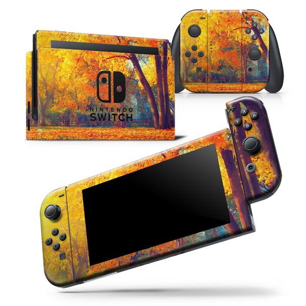 Dreamy Fall Walk - Skin Wrap Decal for Nintendo Switch Lite Console & Dock - 3DS XL - 2DS - Pro - DSi - Wii - Joy-Con Gaming Controller