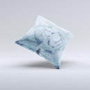 Drenched Blue Rose ink-Fuzed Decorative Throw Pillow